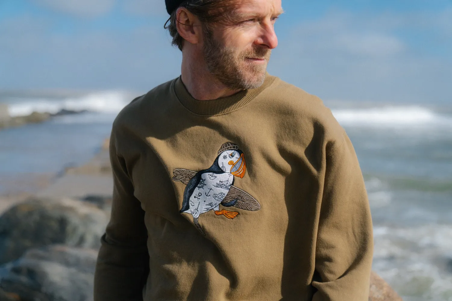LAKOR Sea Parrot Surf Crewneck Sweatshirt Kangaroo Bio-Baumwolle