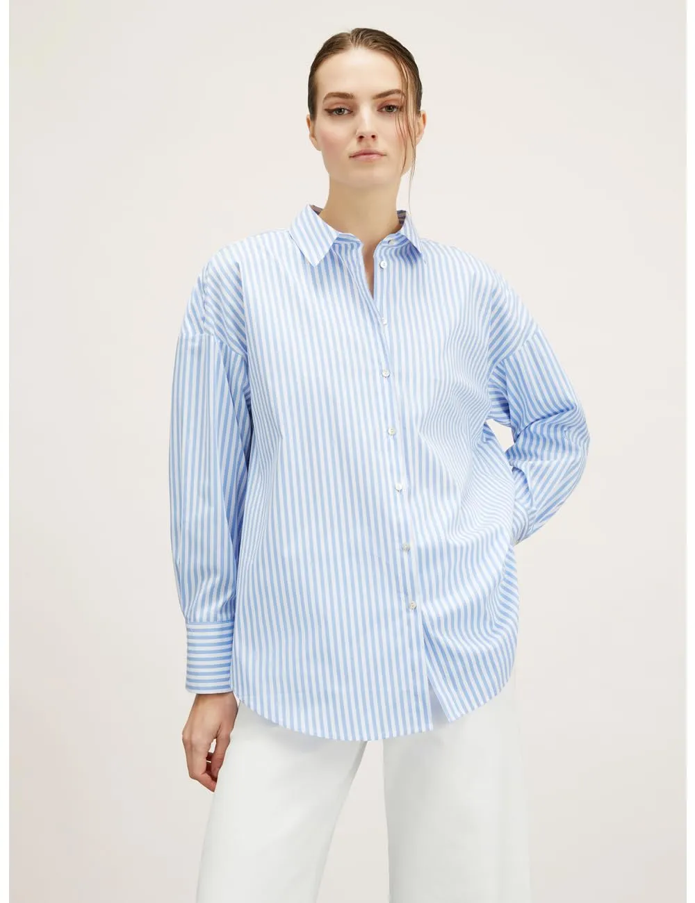 Motivi Spring Summer 24 Oversize-Hemdbluse Bluse gestreift