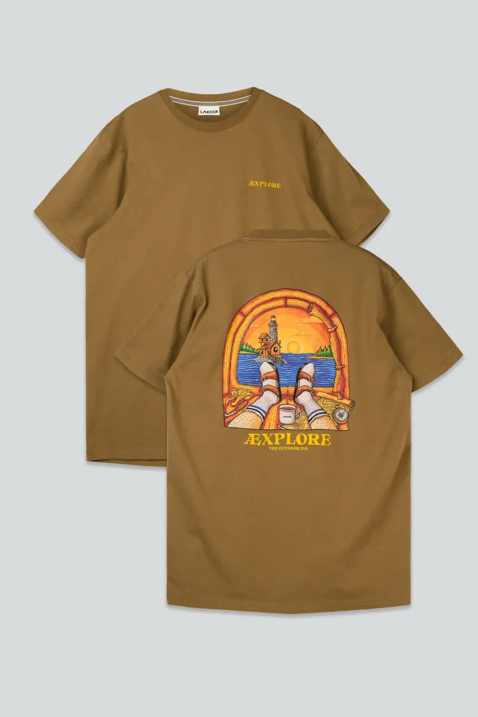 LAKOR Room with a View T-Shirt Kangaroo Bio-Baumwolle