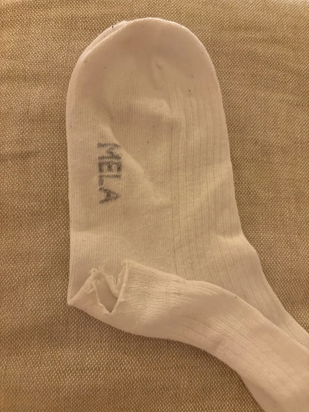 MELA Gerippte Socken 2 Paare weiß 39-42 Bio-Baumwolle