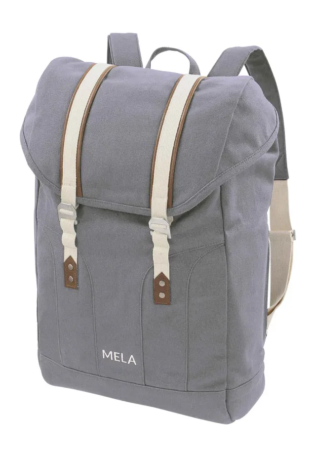 MELA V Rucksack aus Bio-Baumwolle burgunderrot Laptop