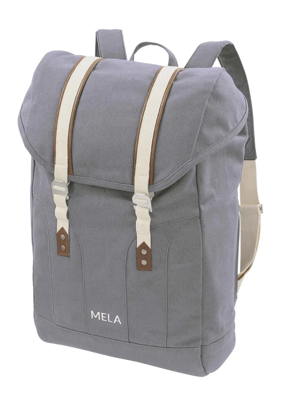 MELA V Rucksack aus Bio-Baumwolle burgunderrot Laptop