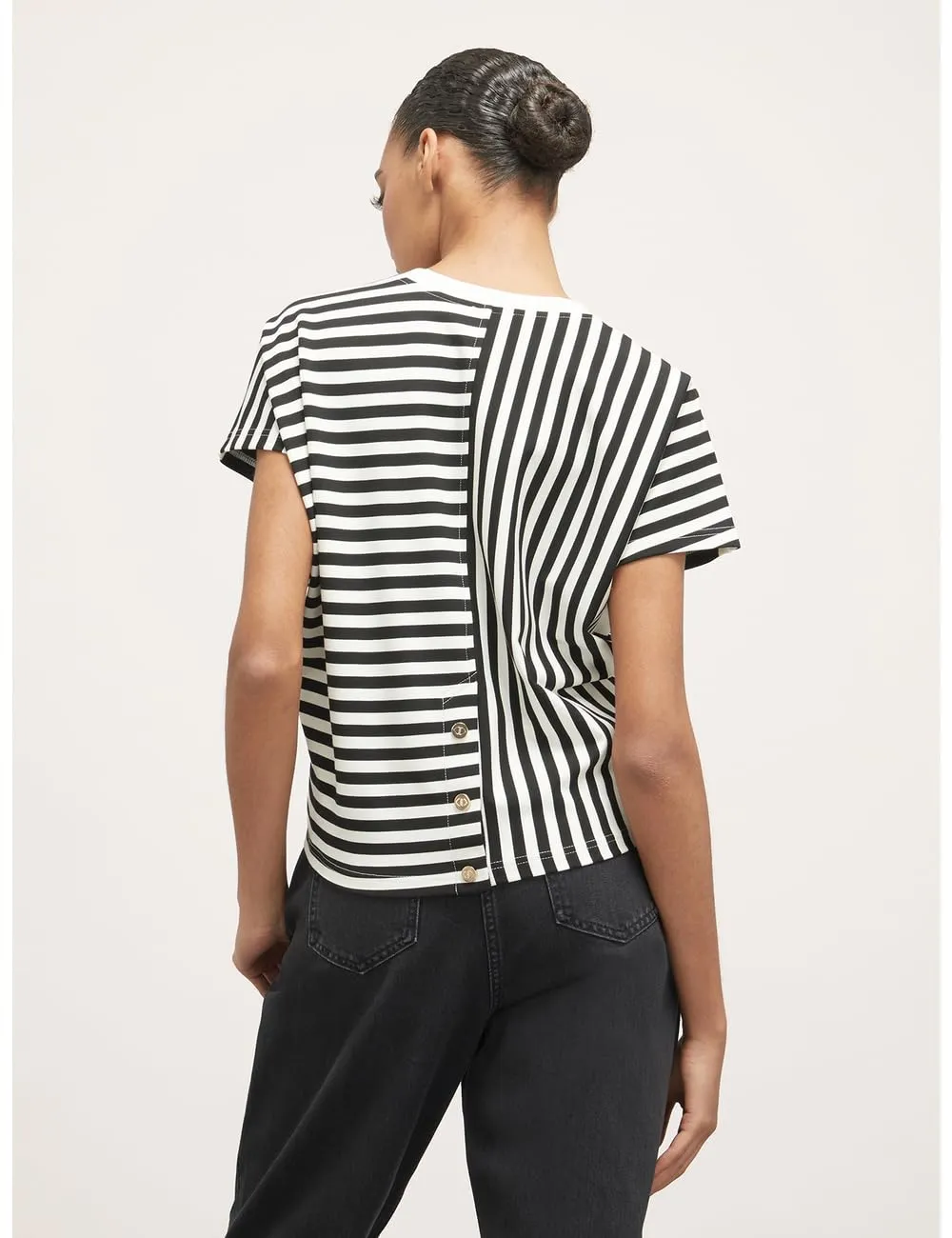 Motivi T-Shirt Streifen Boxy Kimono-Ärmel