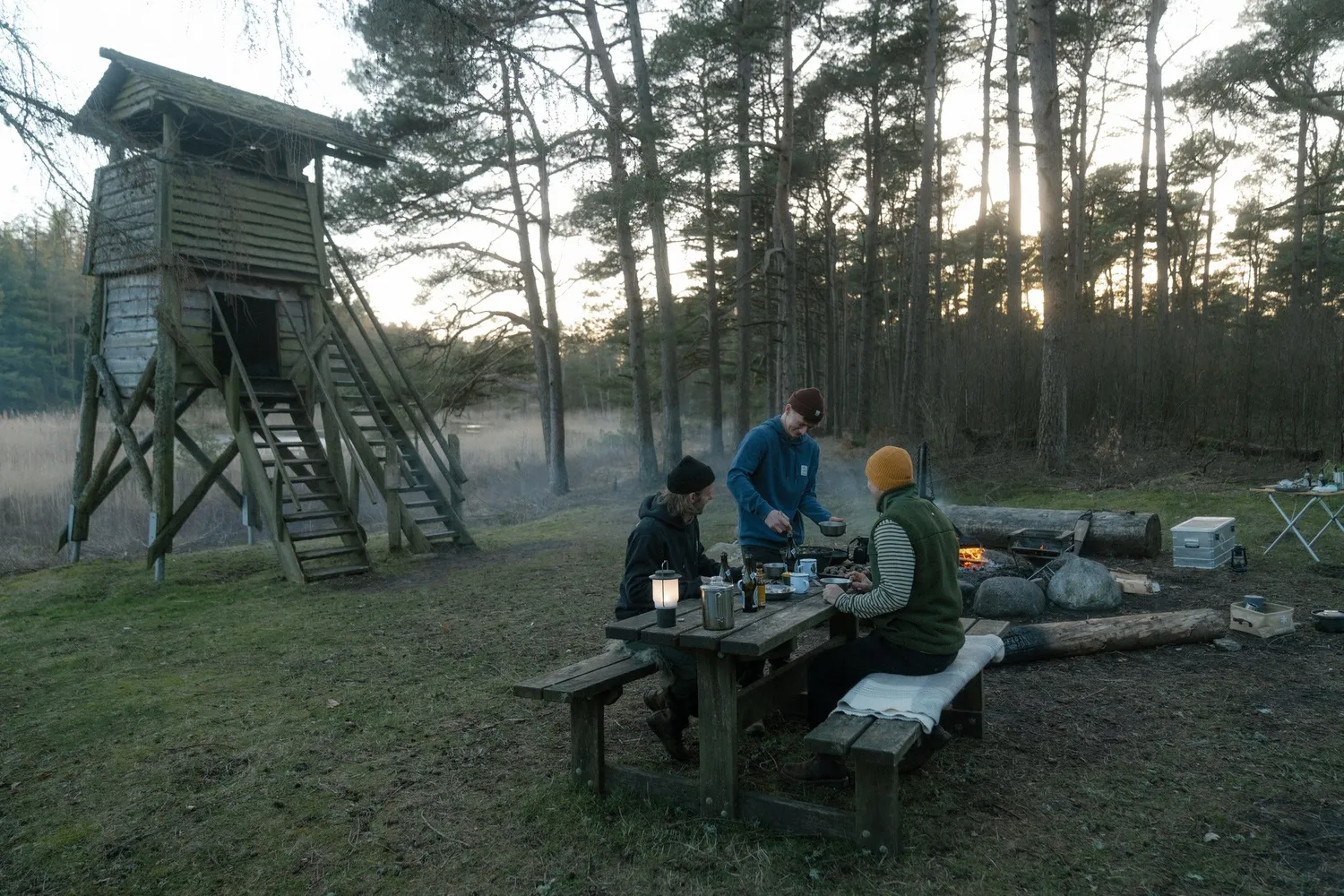 LAKOR Mushroom Forest Emaljebecher Weiß Emaille