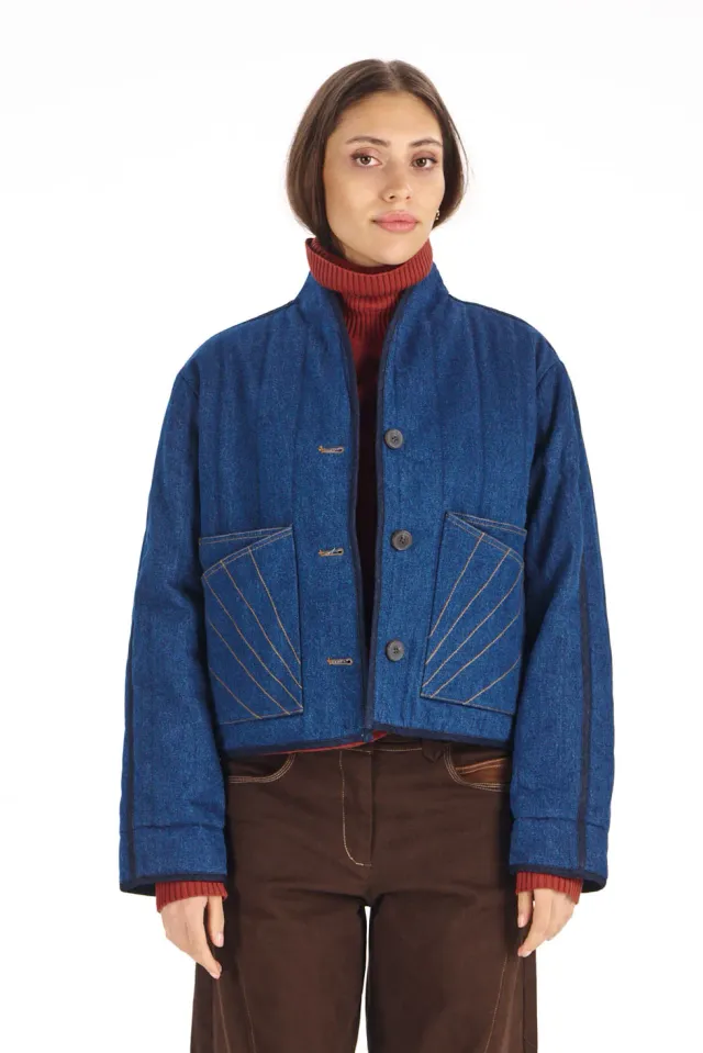Komodo Erin Organic Cotton Jacke Denim wattiert