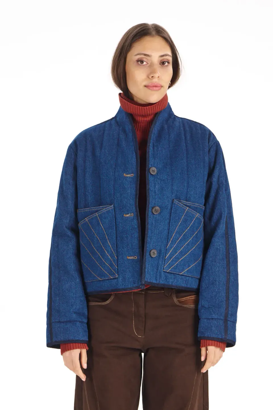 Komodo Erin Organic Cotton Jacke Denim wattiert