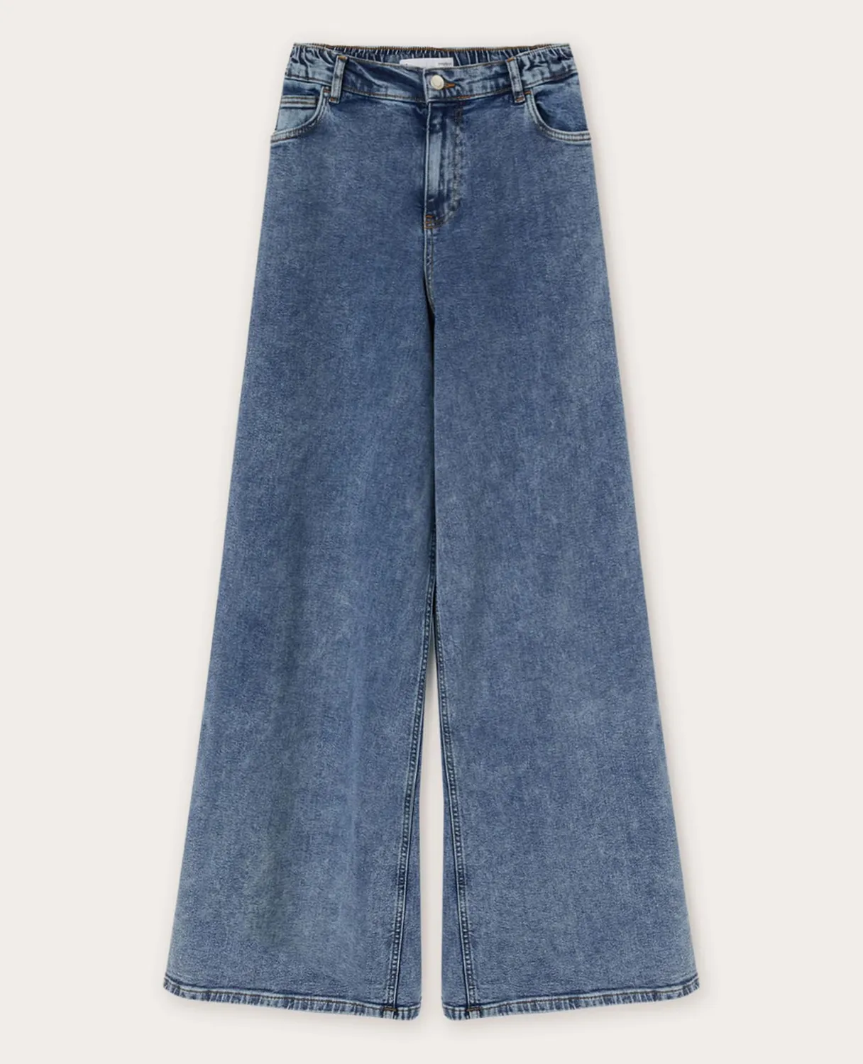 Motivi Palazzo-Jeans Denim mittelblau Five-Pocket