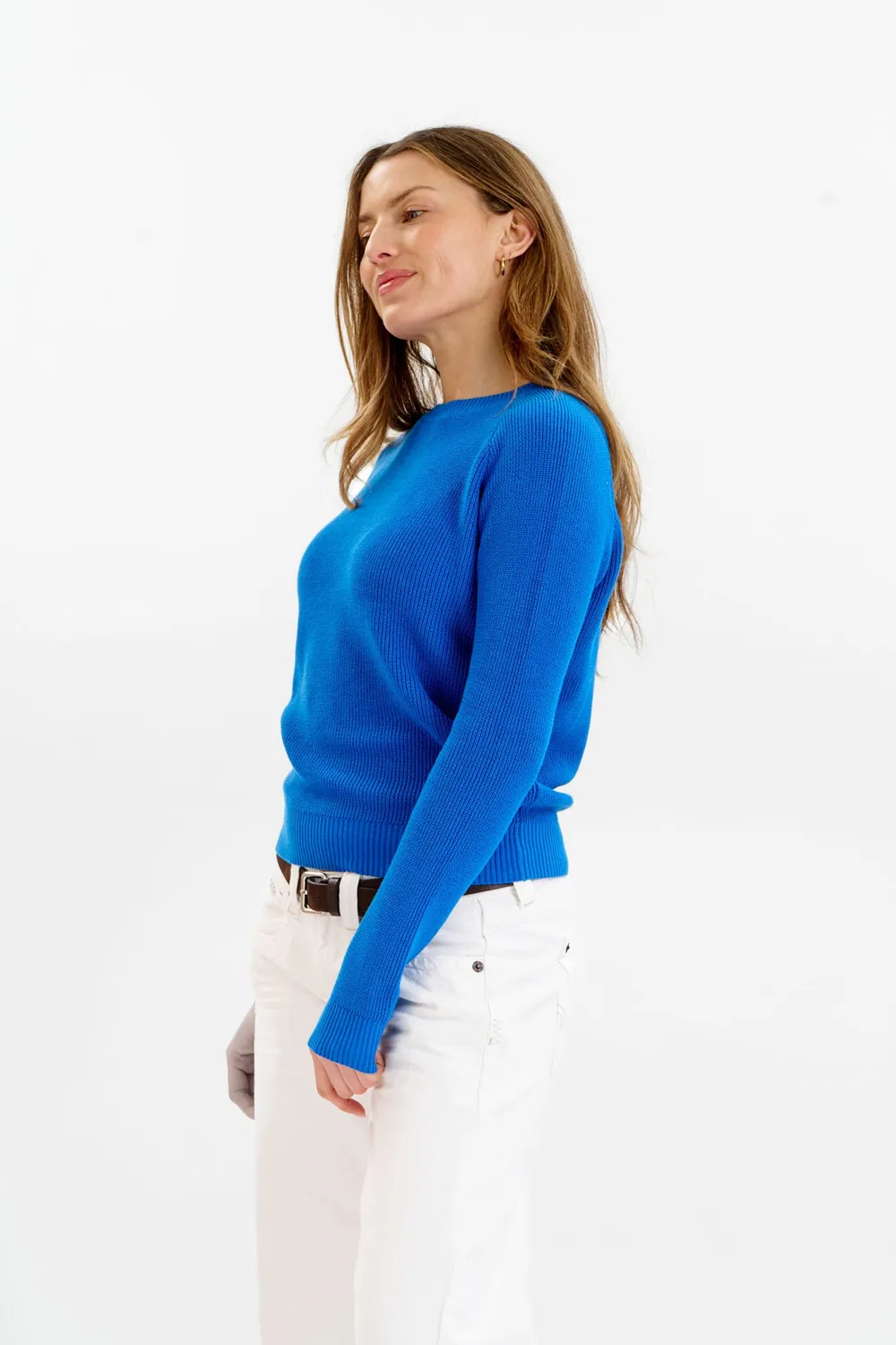 KOMODO FOG Pullover Blau Bio-Baumwolle Damen