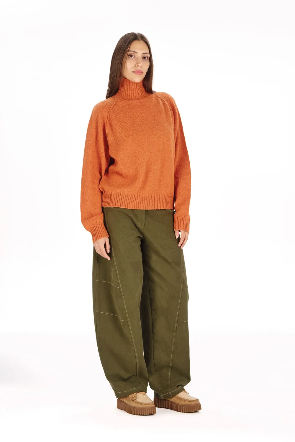 Komodo Millie Pullover Orange Merinowolle