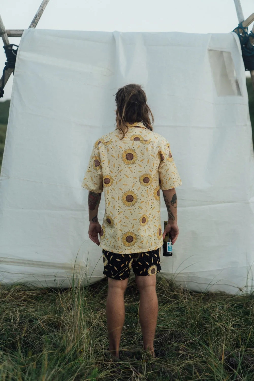LAKOR Sunflower Swim Shorts Moonless Night recycelt