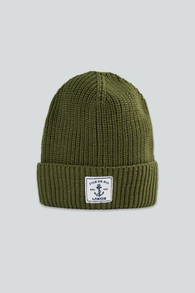 LAKOR Cotton Beanie Mütze Army aus Bio-Baumwolle