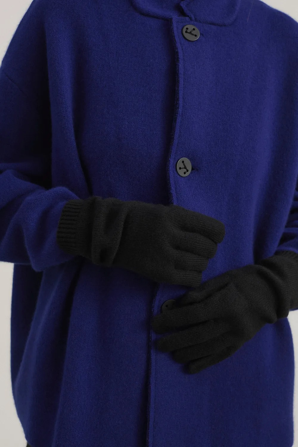 Oyuna Palm Handschuhe Black feine Strickhandschuhe