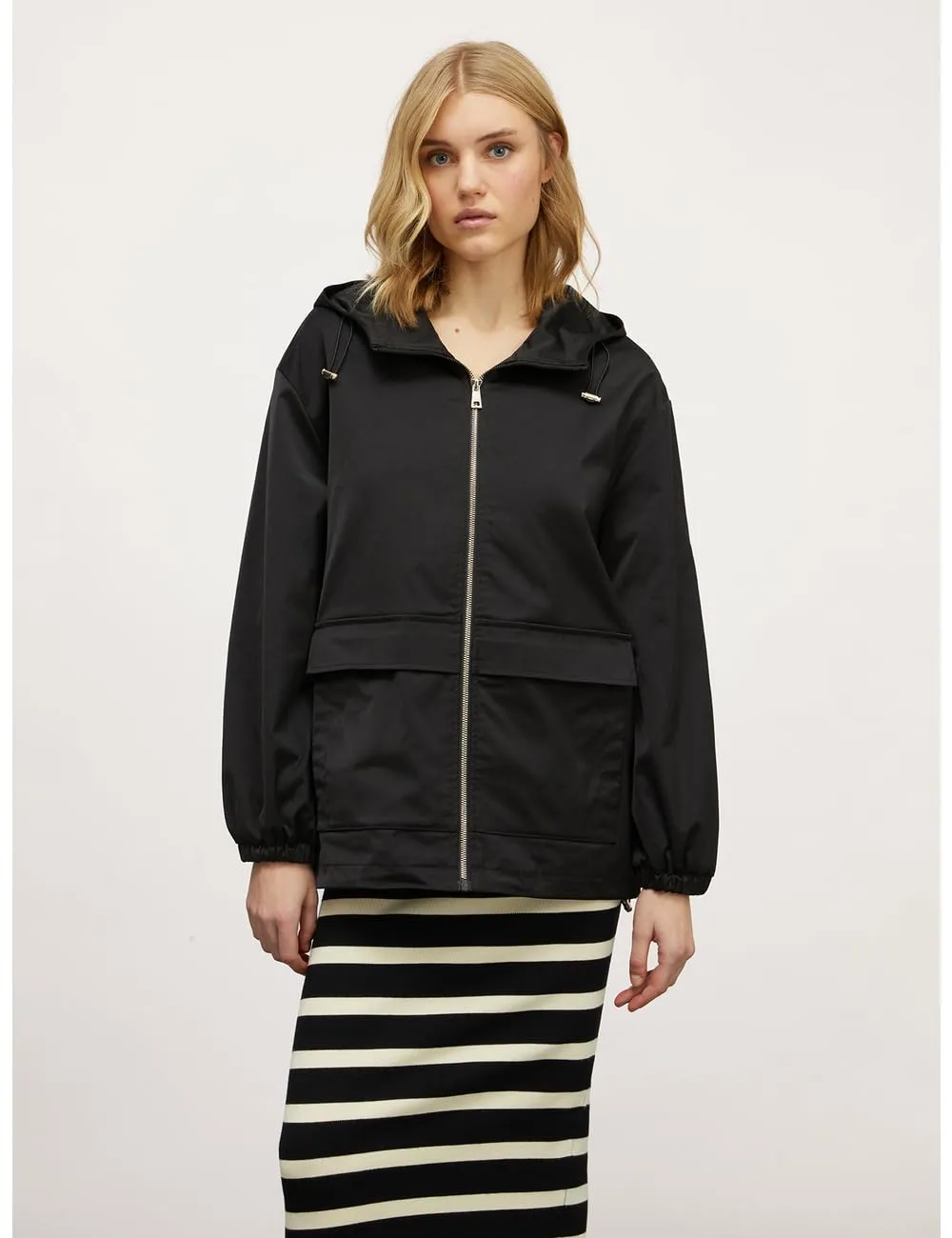 Motivi Jacke mit Kapuze Satin-Jacke mit Taschen