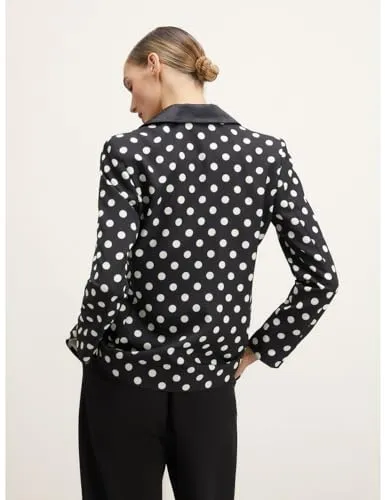 Motivi Blazer mit Punktmuster einreihig Damen gepunktet