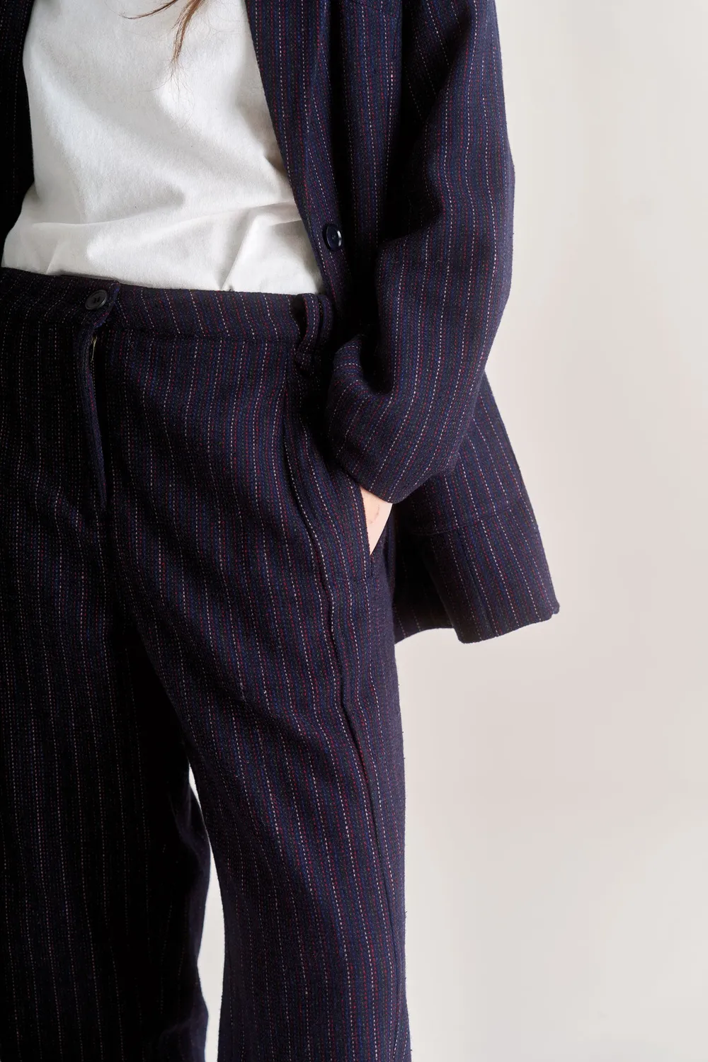 Komodo Ophelia Blazer Navy Recycling-Wolle Oversize
