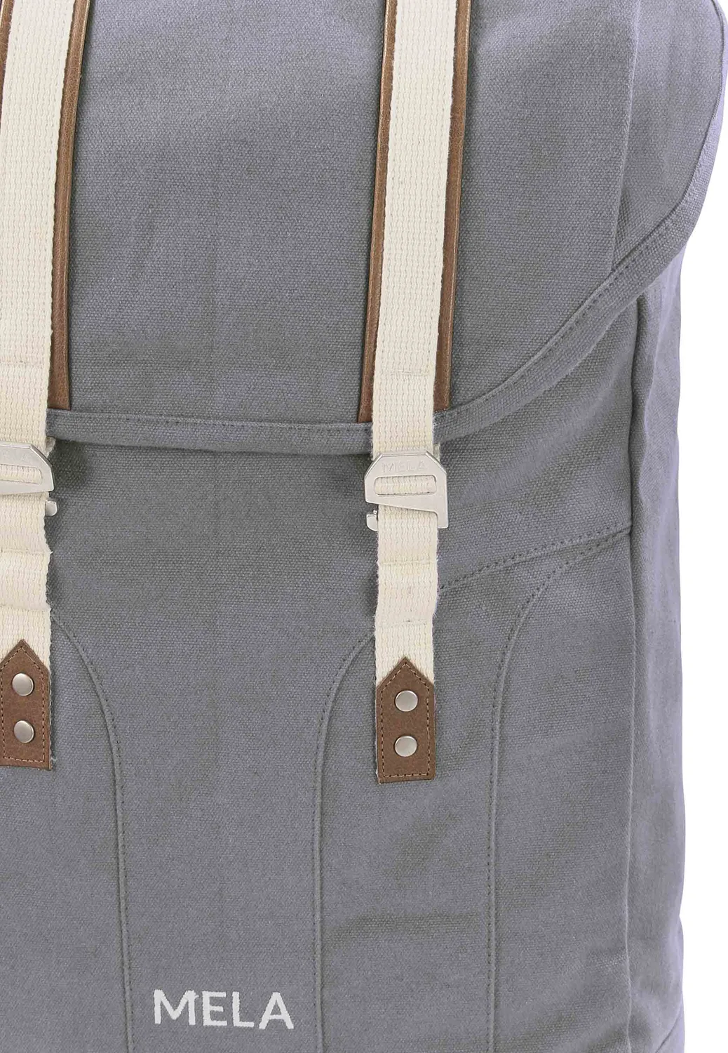 MELA V Rucksack aus Bio-Baumwolle burgunderrot Laptop