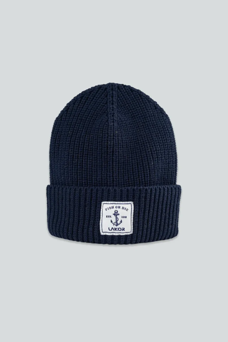 LAKOR Cotton Beanie Mütze navy Bio-Baumwolle