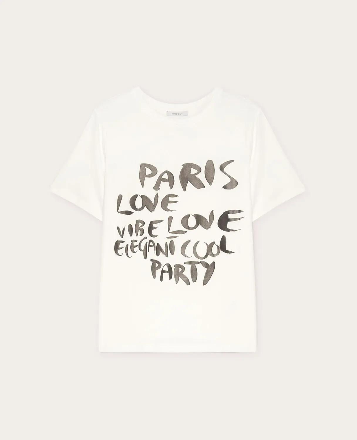 Motivi T-Shirt mit Aufdruck Shirt Baumwolle Boxy