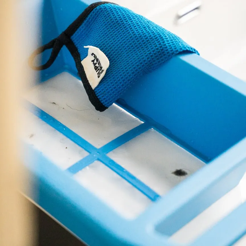 Langbrett Guppyfriend Waschbecken Filter Mikroplastik deutsch
