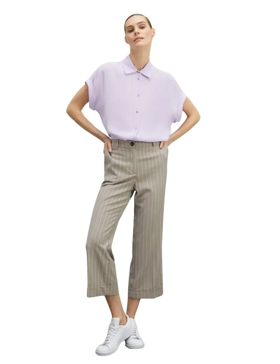 Motivi Hemdbluse mit Kimonoärmeln Viskose-Krepp
