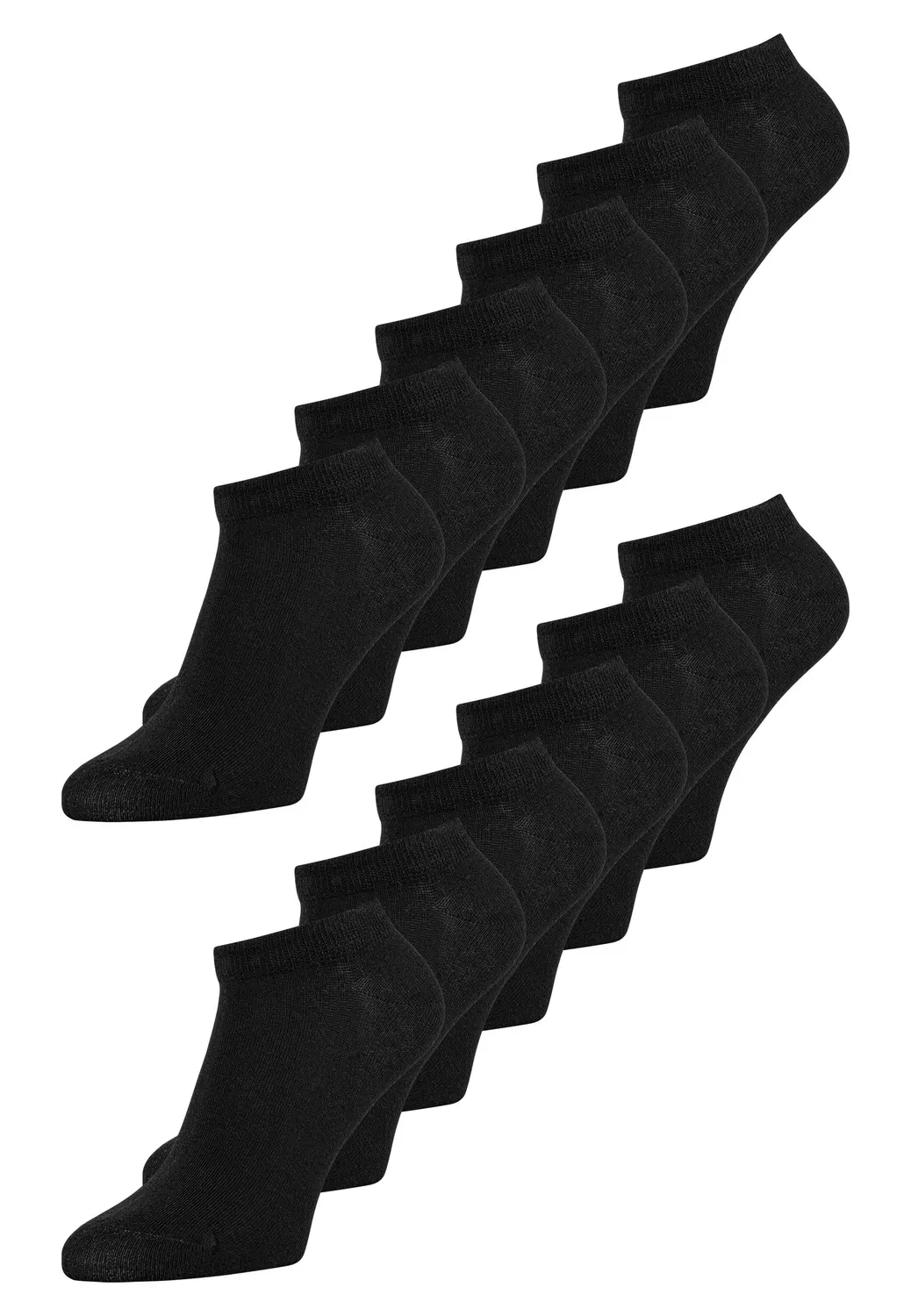 MELA Sneaker Socken 12er Pack schwarz Baumwolle