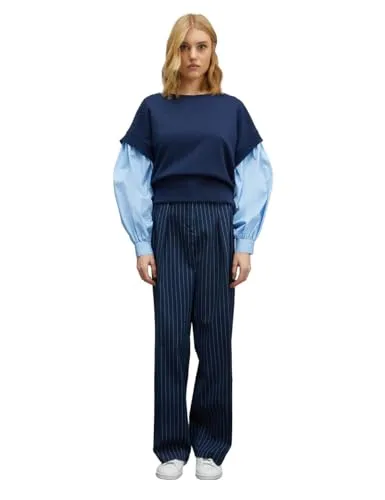 Motivi Kombi-Sweatshirt mit Hemdärmeln Sweatshirt uni