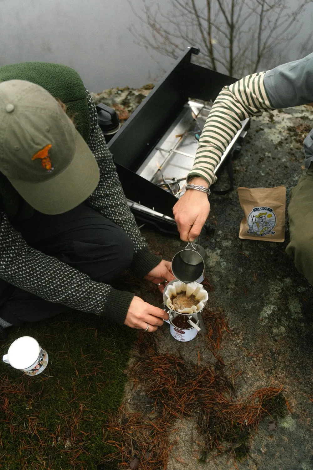 LAKOR Toxic Mushroom Emaillebecher Weiß Eisen