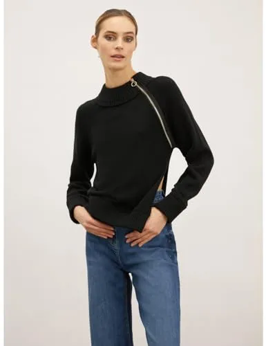 Motivi Pullover hoher Kragen Reissverschluss