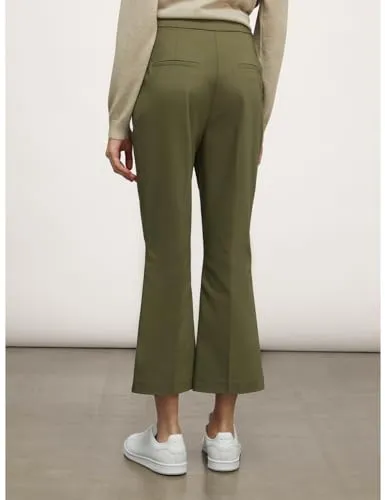 Motivi Kick-Flare-Hose Baumwolle Bügelfalte unifarben