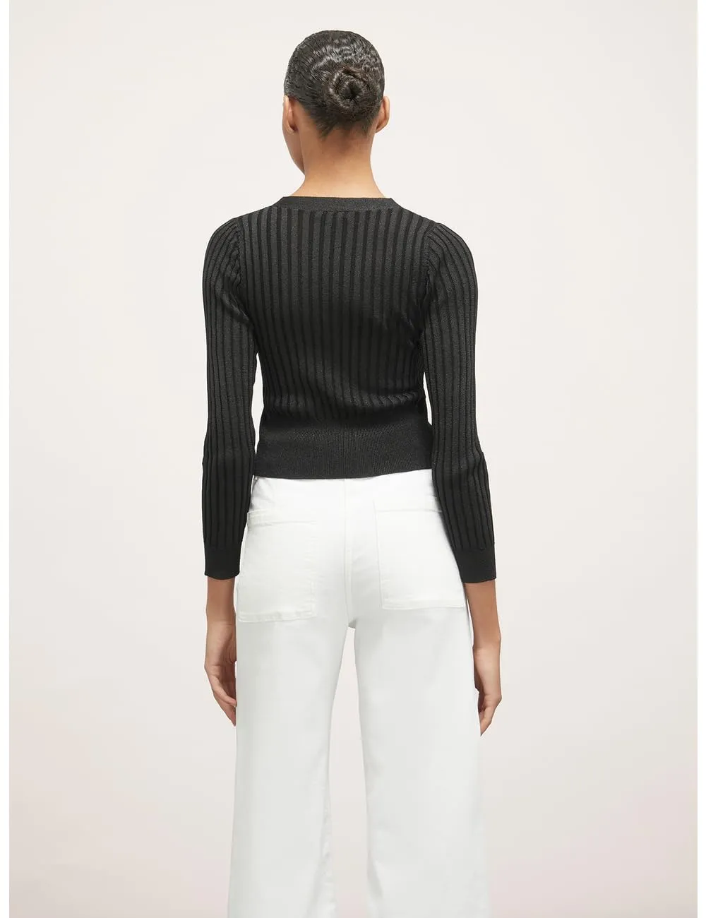 Motivi Ripp-Cardigan kurz Lurex Cardigan mit Knöpfen