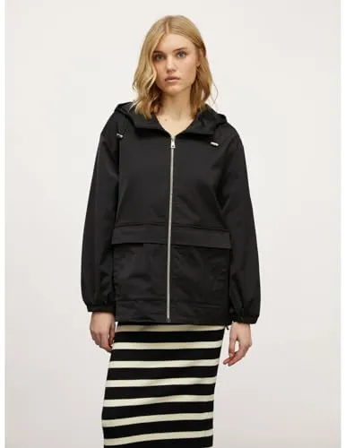 Motivi Jacke mit Kapuze Satin-Jacke mit Taschen
