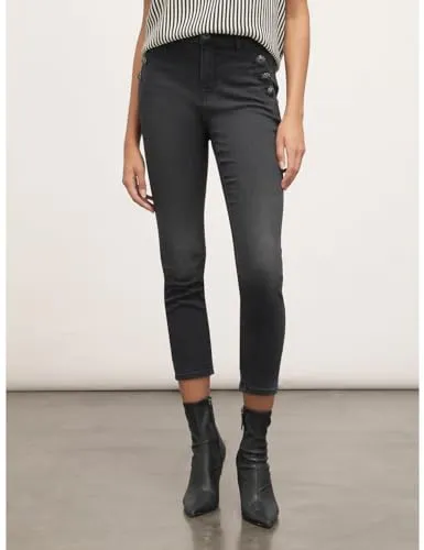 motivi Skinny-Jeans Knopf black washed Denim
