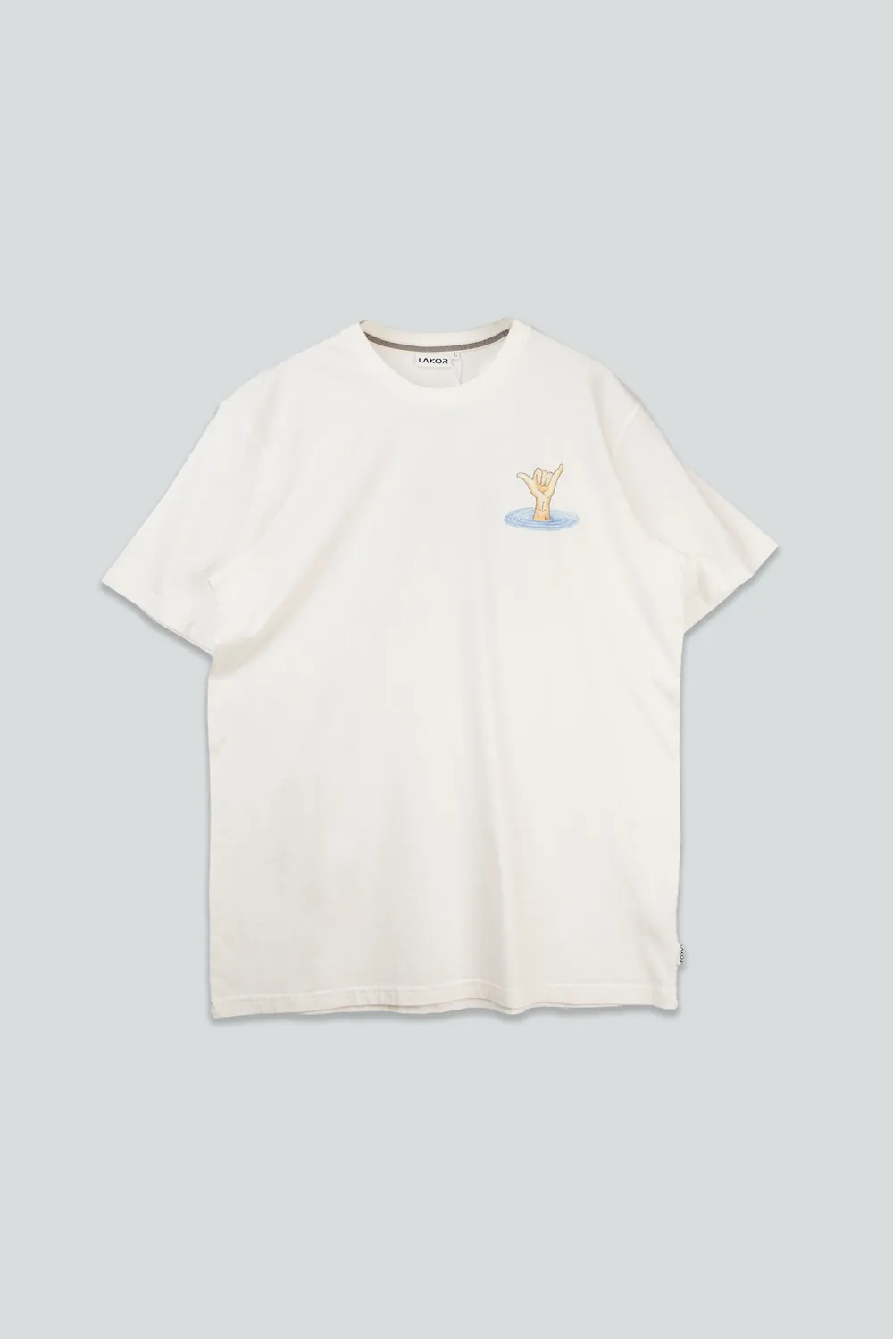 LAKOR Back Attack T-Shirt Star White Bio-Baumwolle