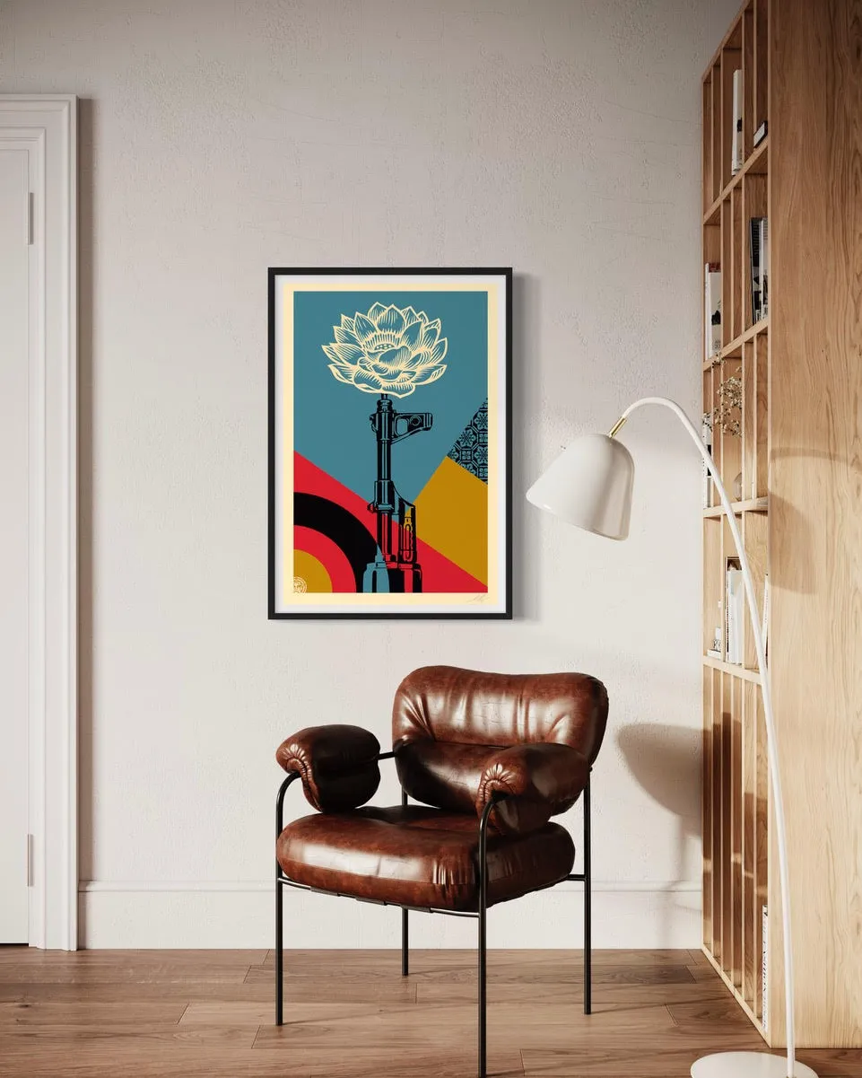 Obey AK-47 Lotus Kunstdruck 91cm signiert