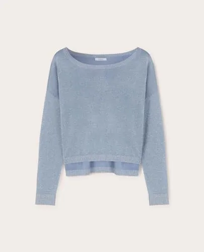 Motivi Oversize-Lurex-Pullover Pullover Viskose Glitzer