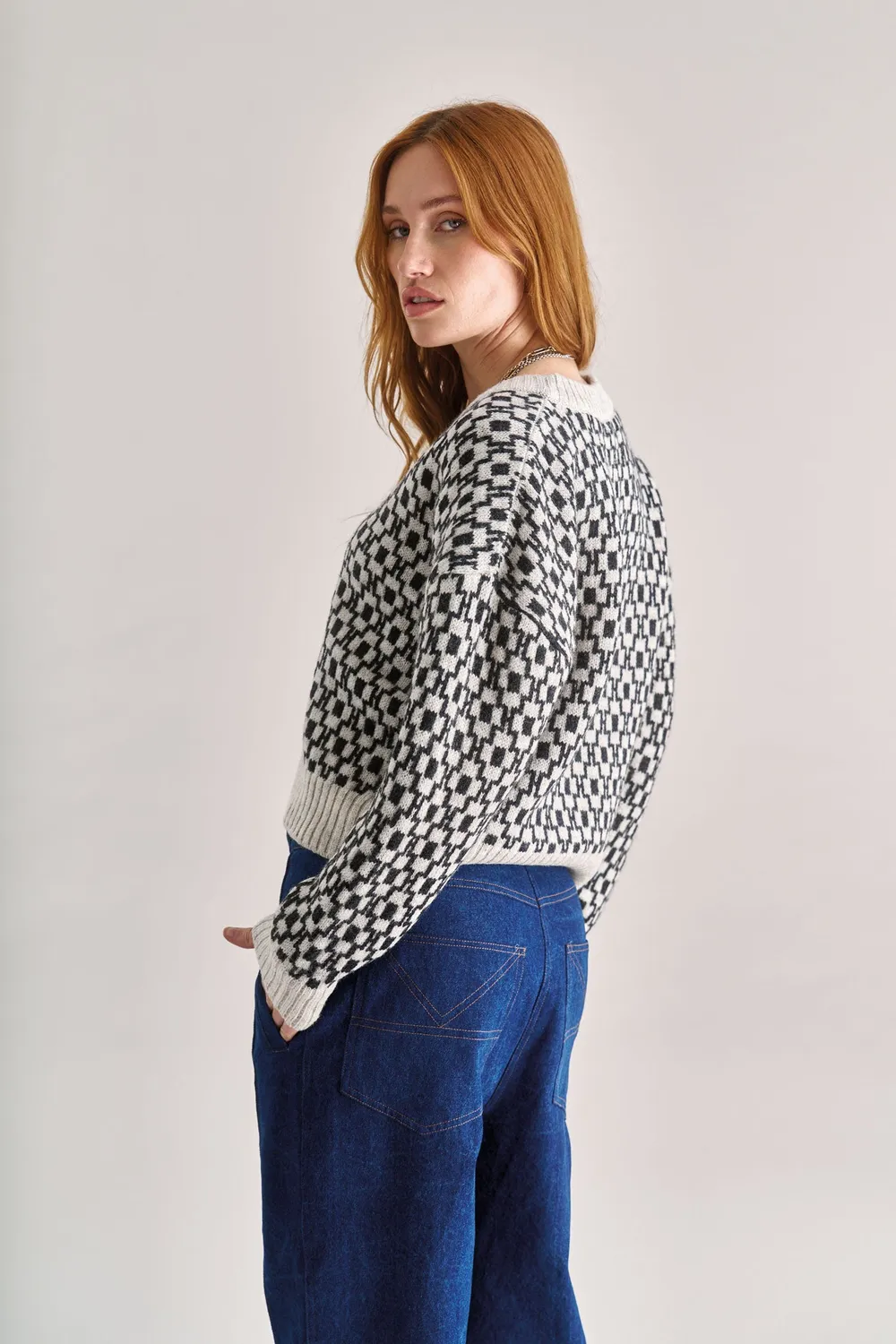 Komodo Effie Pullover Damen Charcoal Lammwolle