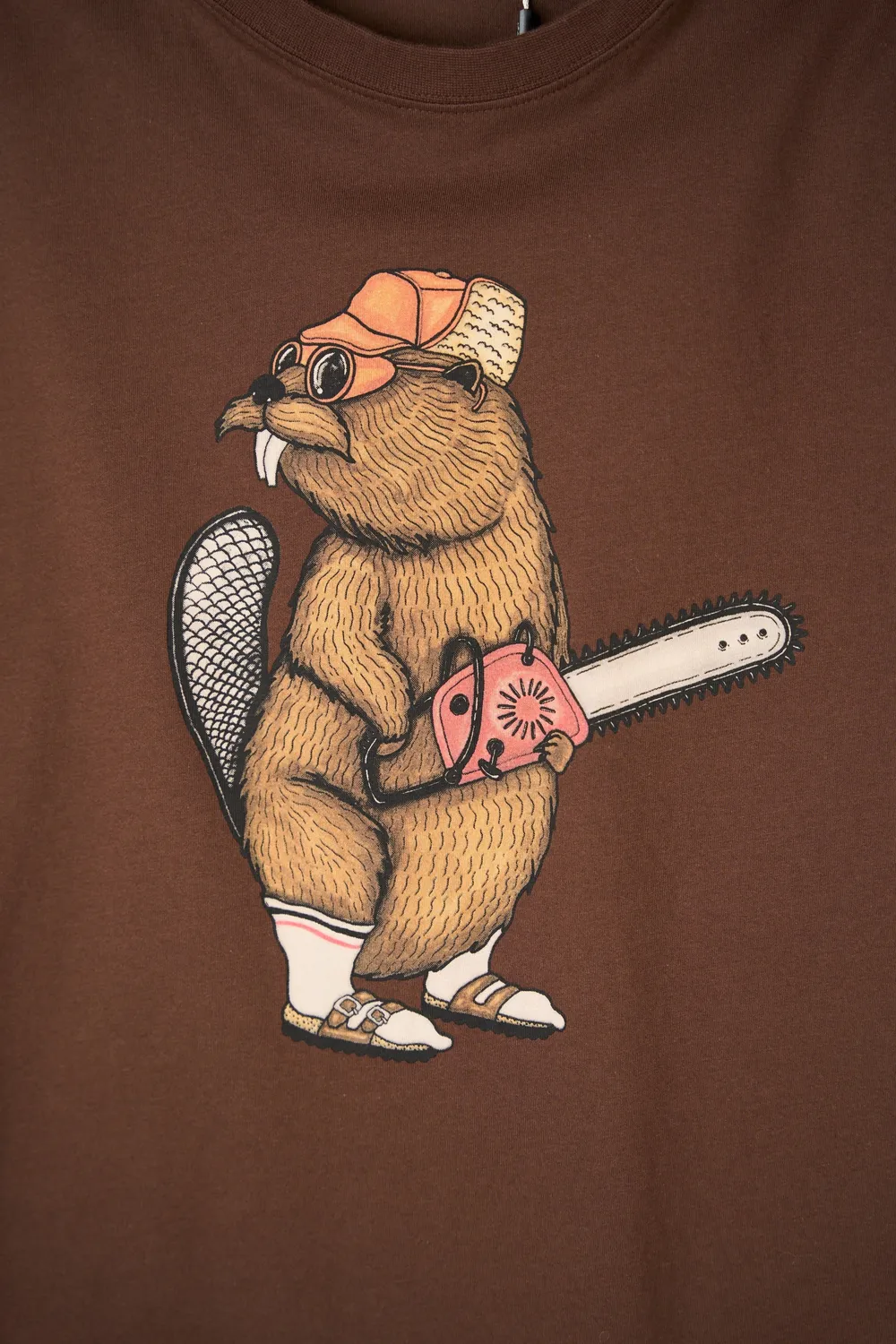 LAKOR Lazy Lumber T-Shirt Chicory Coffee Bio-Baumwolle