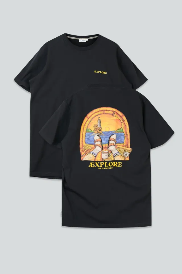 LAKOR Room with a View T-Shirt Moonless Night Baumwolle