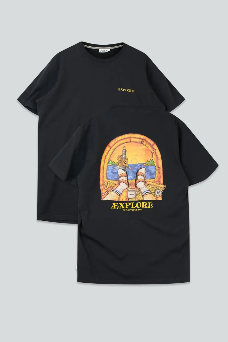 LAKOR Room with a View T-Shirt Moonless Night Baumwolle