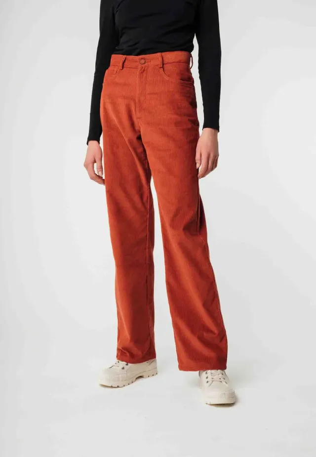 MELA OORJA Cord Hose hoher Bund weites Bein