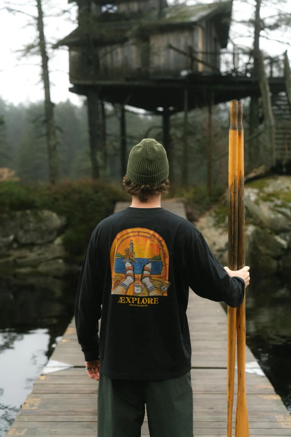 LAKOR Room with a View Boxfit Langarmshirt Moonless Night