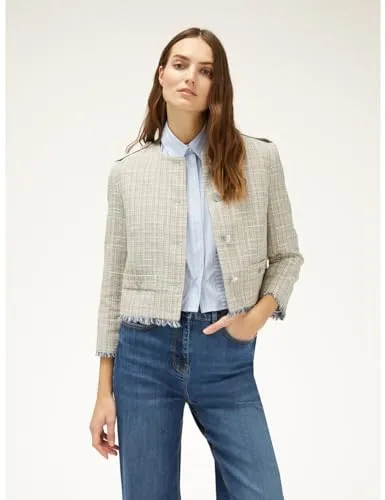 Motivi kurze Tweed-Lurex-Jacke Baumwolle