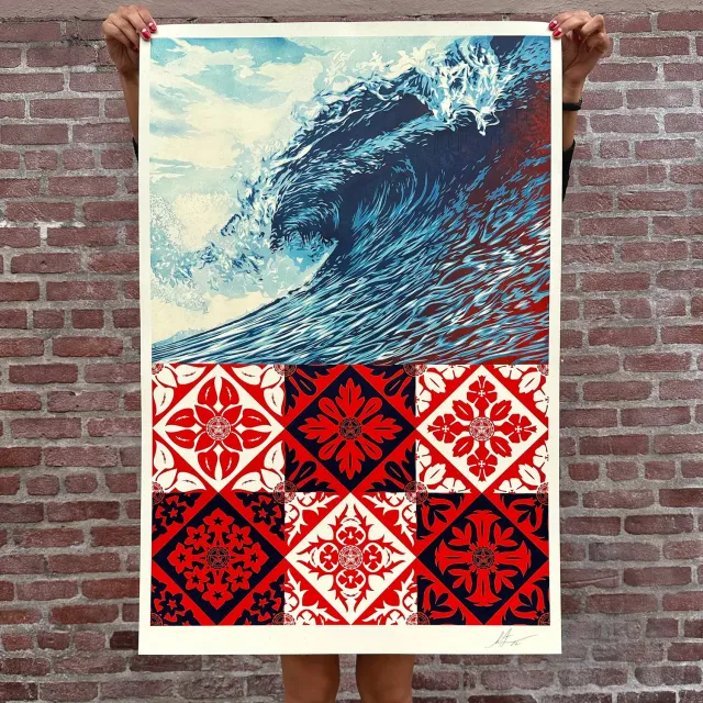 Obey Wave of Distress Signed Offset Lithograph Druck signiert