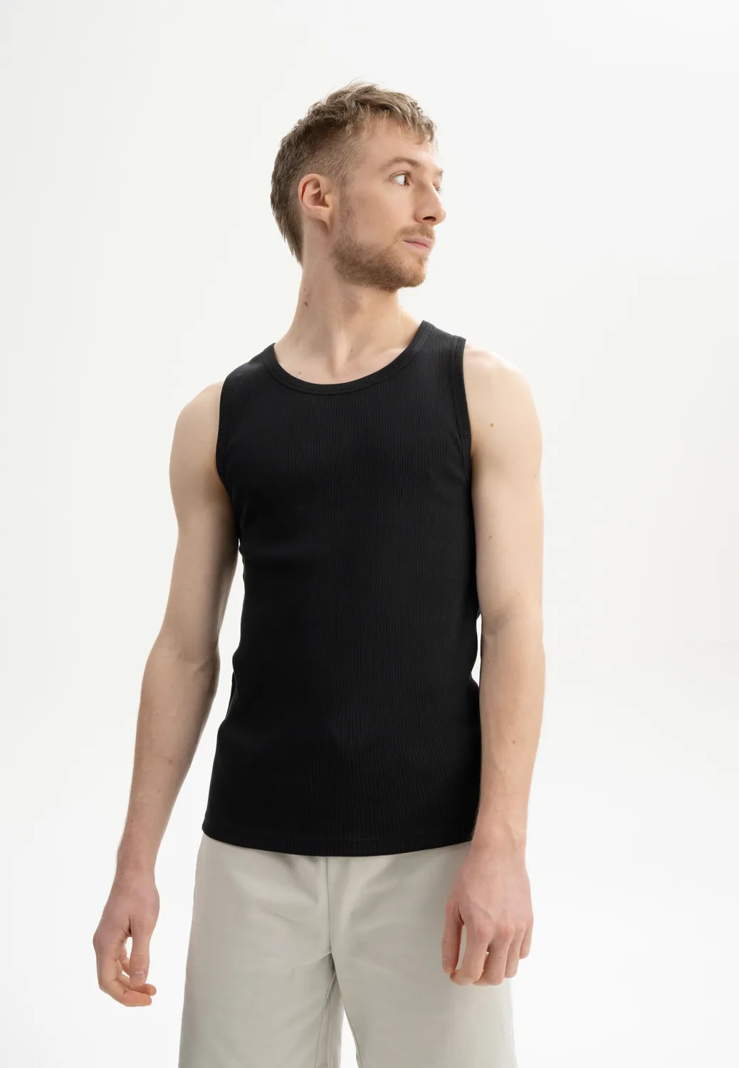 MELA OSHIN Ripp Tanktop dusty green Baumwolle Ripp