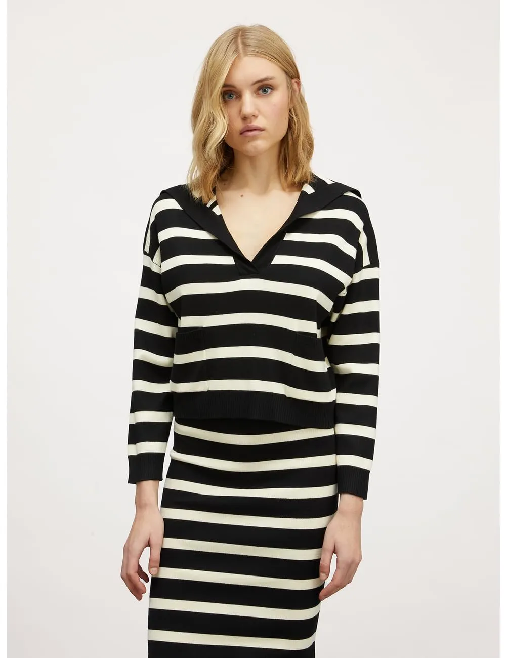 Motivi Jacquard-Pullover gestreift Pullover Viskose