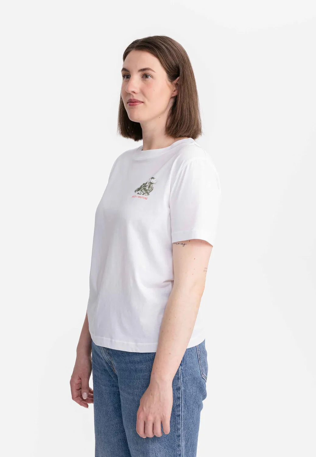 MELA Kruttika Artist Edition T-Shirt weiß Print thymian comic Bio
