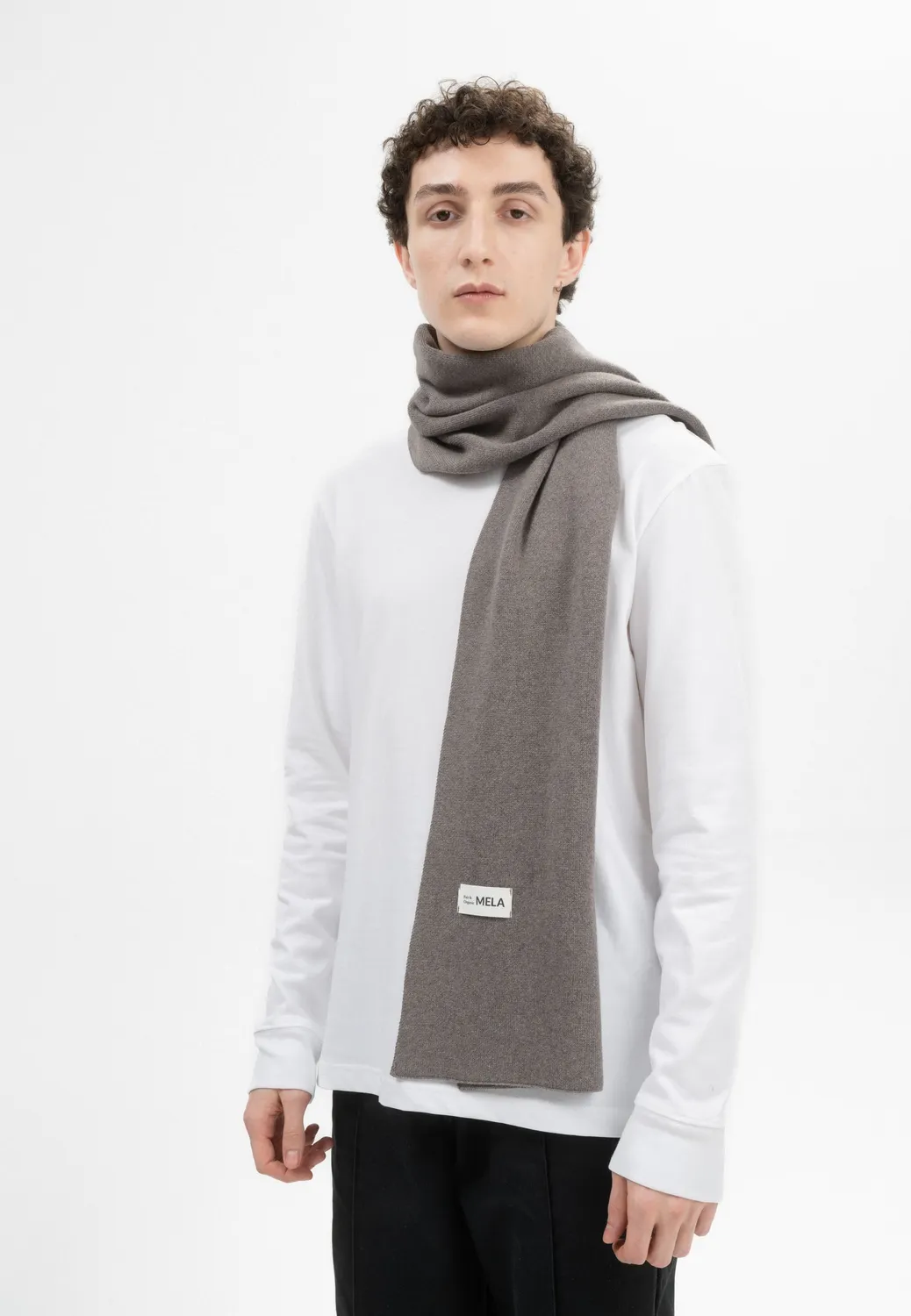 MELA ASMEE Jacquard Strick Schal Bio-Baumwolle