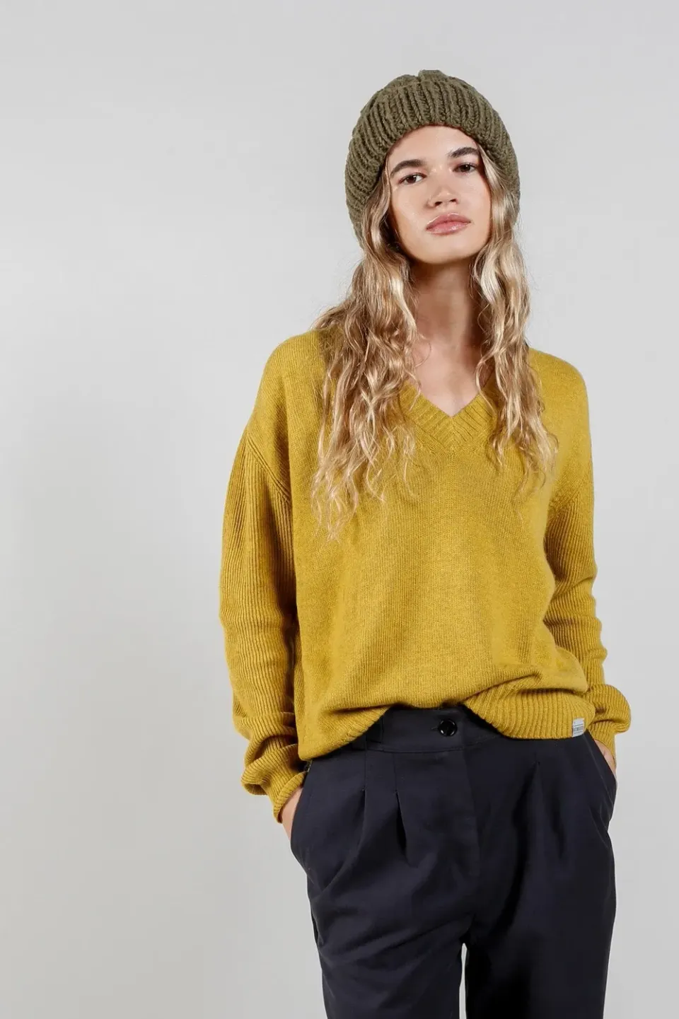Komodo Wonder Pullover Senf Gr.38 Wollmix
