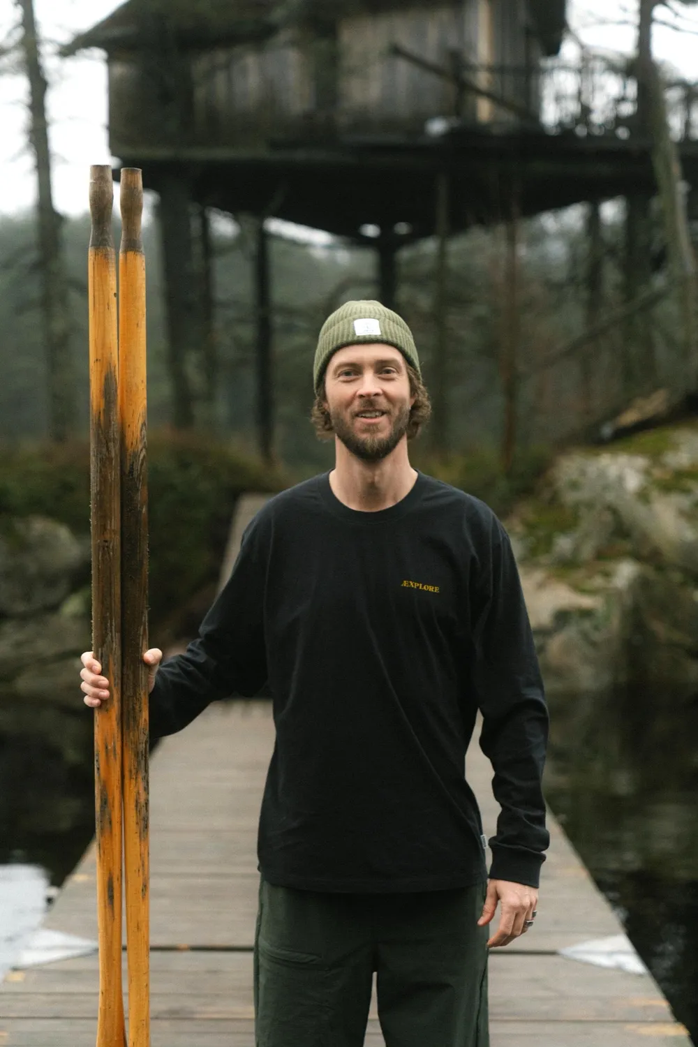 LAKOR Cotton Beanie Mütze Army aus Bio-Baumwolle