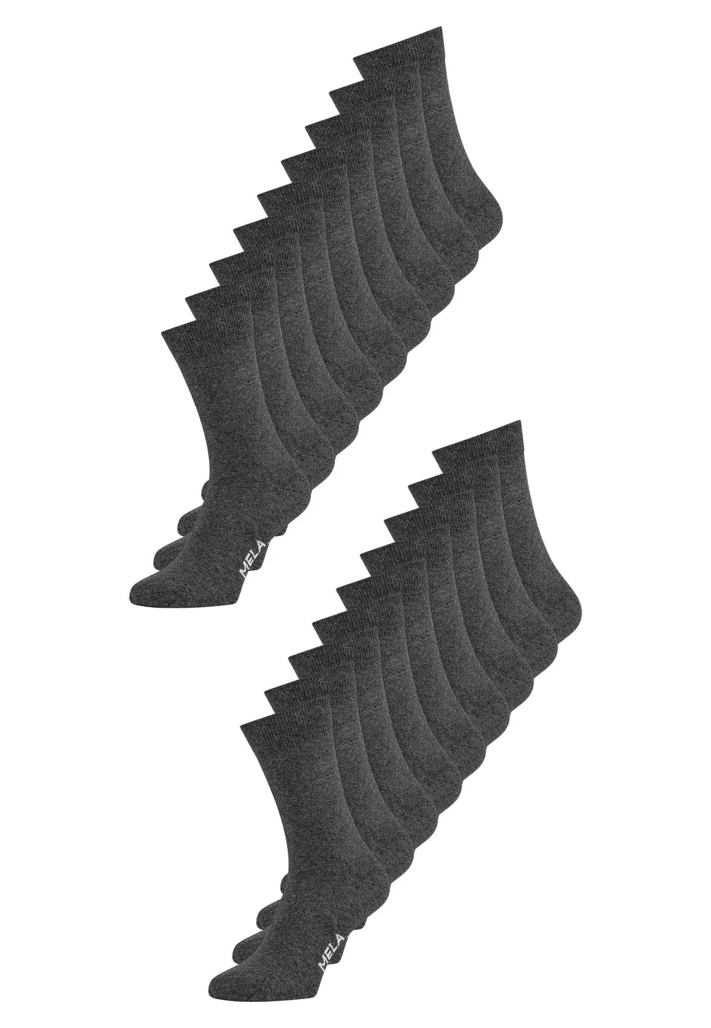 MELA Socken 10er Pack schwarz 39-42 Baumwolle
